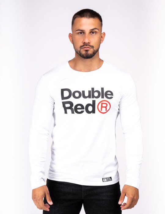 Red Neon Long Sleeve T-Shirt White