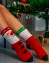 DOUBLE FUN Socks Santa