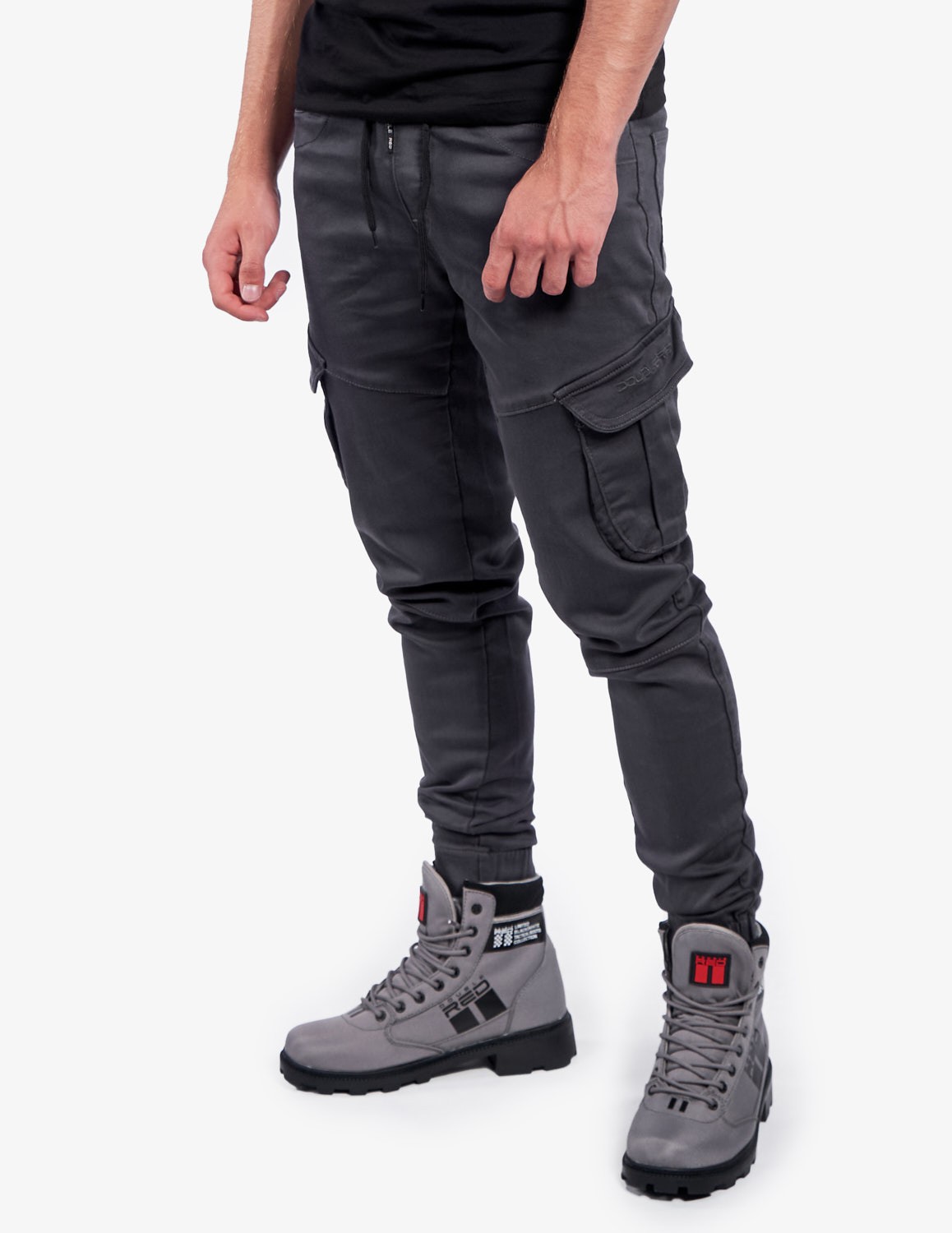 Pants ARMY STYLE Pockets Steel Grey