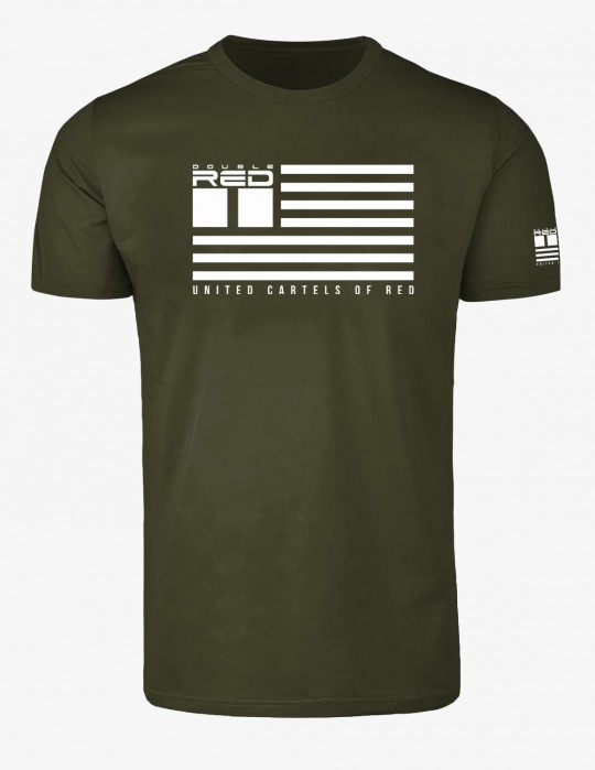 United Cartels Of Red UCR™ T-shirt Army Green/White